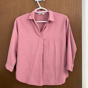 Uniqlo pink blouse
